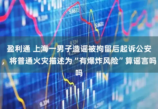 盈利通 上海一男子造谣被拘留后起诉公安，将普通火灾描述为“有爆炸风险”算谣言吗